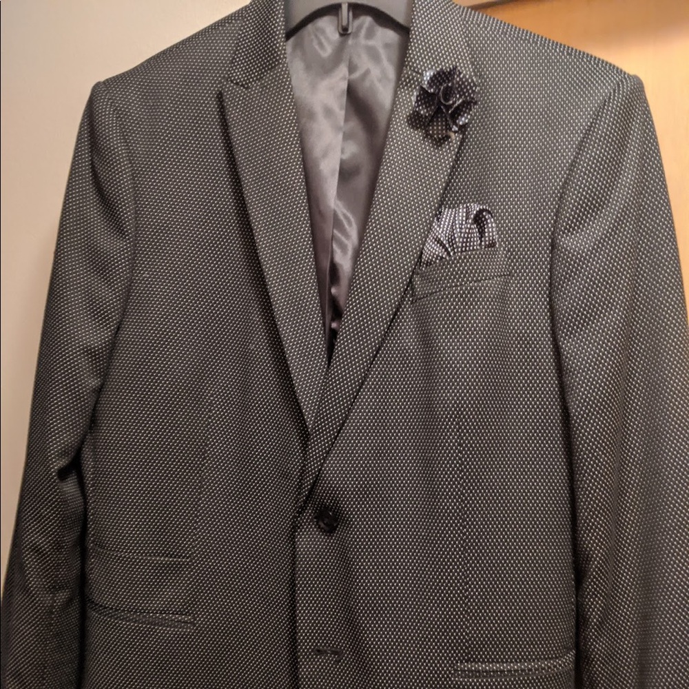 Men’s black polka dot blazer